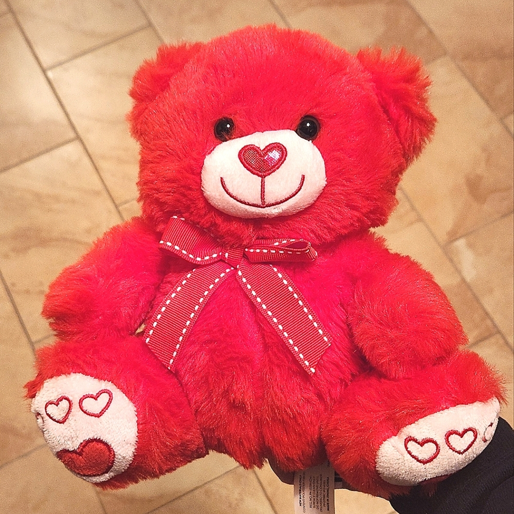 Red Teddy Heart Bear Plush Toy
